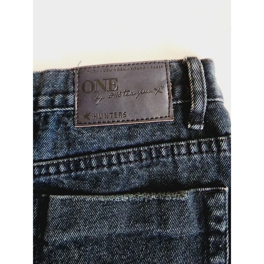 One Teaspoon Junkyard Mini Skirt Frayed Hem with Destroy - Size 25 Black - Picture 3 of 9
